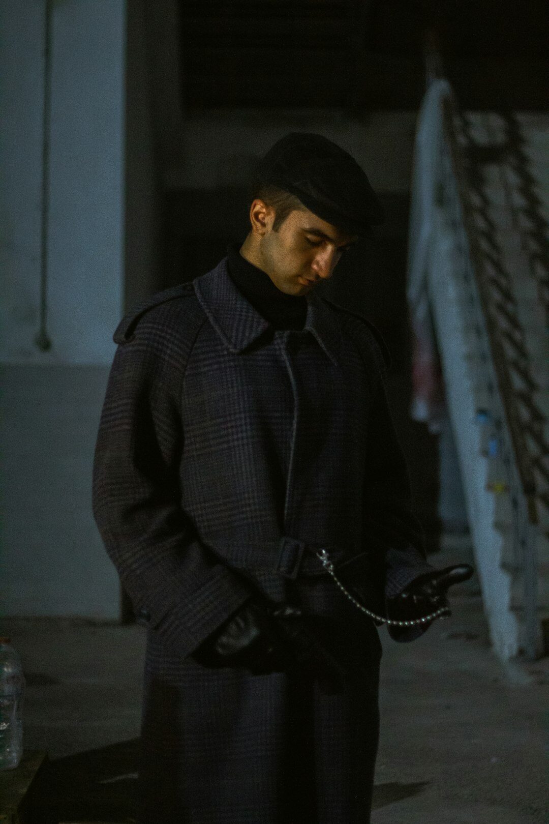 man in detective coat