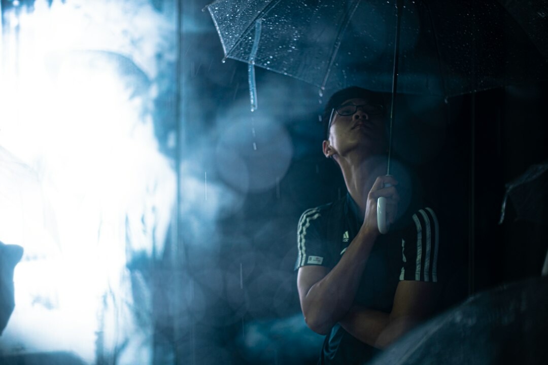detective in rain